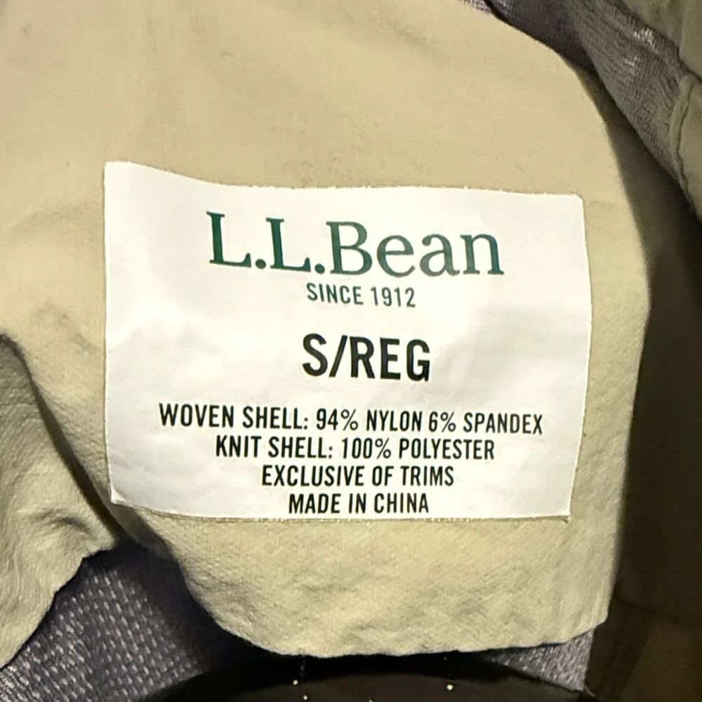 L.L. Bean Men Small Regular Utility Jacket in Light Green Outdoor